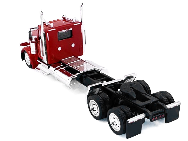 Peterbilt 589 2-Axel Day Cab Red 1/87 (HO) Plastic Model Car by HO Logistics