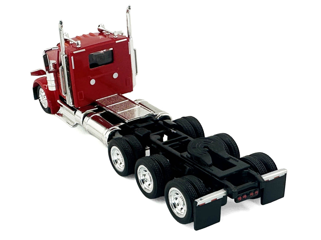 Peterbilt 589 3-Axel Day Cab Red 1/87 (HO) Plastic Model Car by HO Logistics