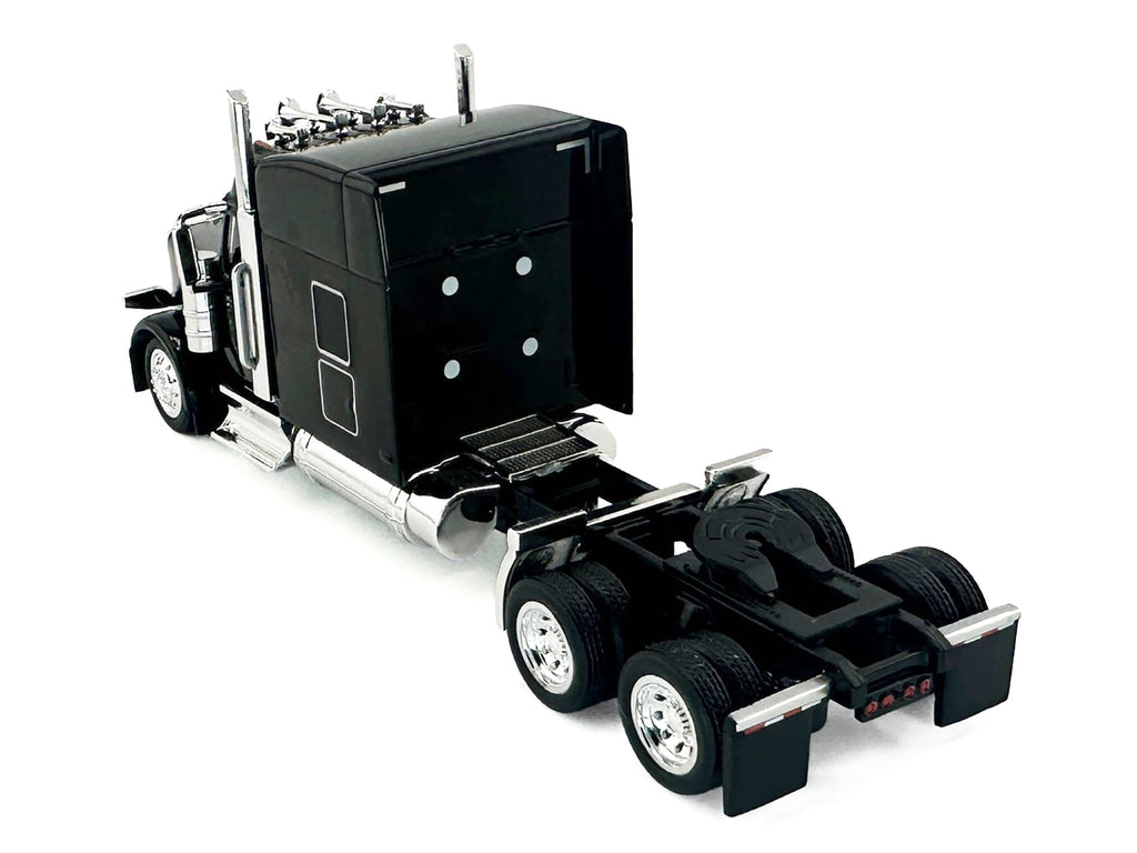 Peterbilt 589 with Stand Up Sleeper Cab Black 1/87 (HO) Plastic Model Car by HO Logistics