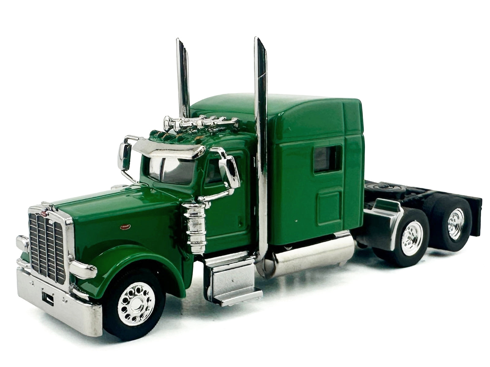 Kenworth W900L Truck Tractor with Sleeper Cab Green  1/87 (HO) Scale Plastic Model Car by HO Logistics