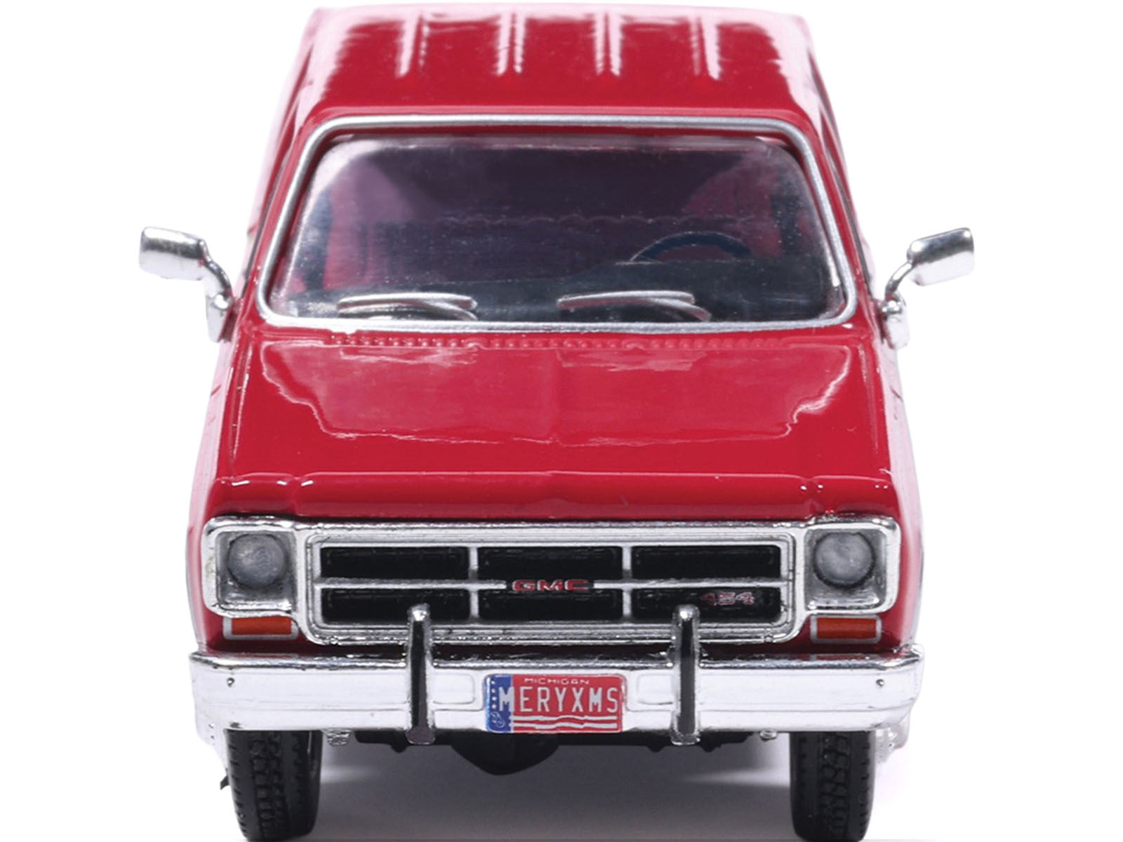 1976 GMC Sierra Grande K2500 Wideside Pickup Truck "St. Nick's Christmas Tree Farm" Red with White Sides "Christmas Limited Edition" 1/64 Diecast Model Car by IXO Models