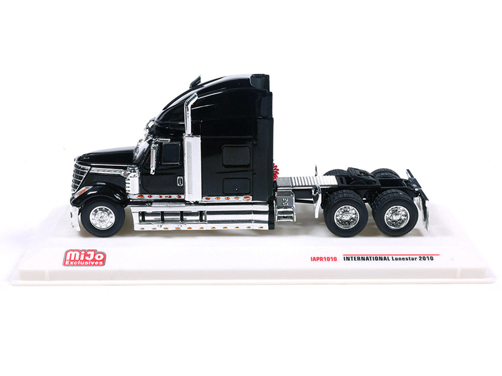 2010 International Lonestar Truck Tractor Black 1/64 Diecast Model by IXO Models
