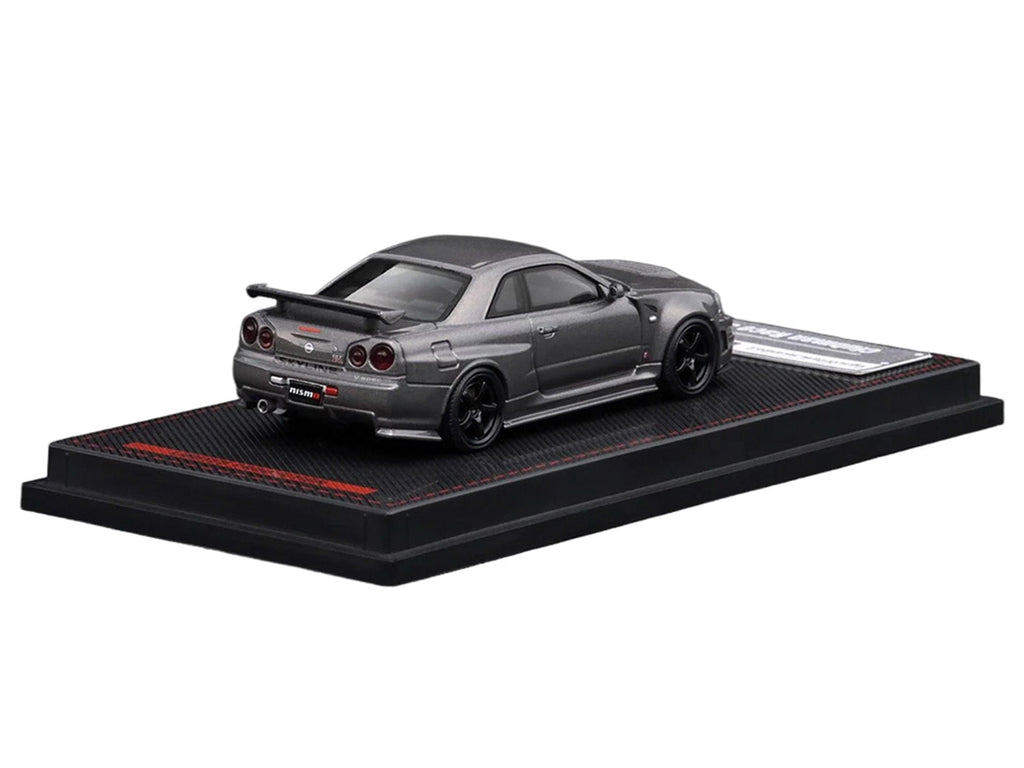 Nissan Skyline GT-R (BNR34) Nismo CRS RHD (Right Hand Drive) Gray Metallic 1/64 Diecast Model Car by Ignition Model