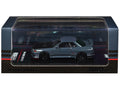 Nissan Skyline "Top Secret" GT-R (R32) RHD (Right Hand Drive) Stealth Gray with Carbon Hood 1/64 Diecast Model Car by Inno Models