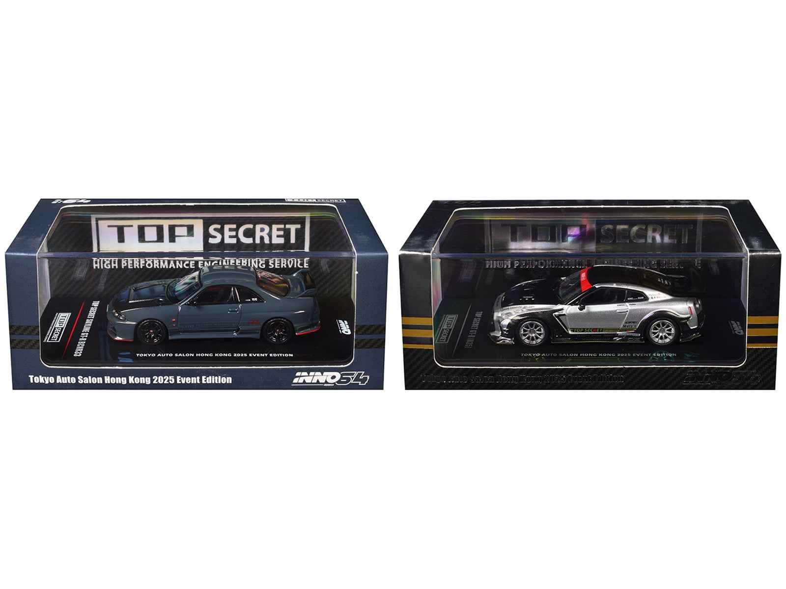Nissan Top Secret "Tokyo Auto Salon Hong Kong 2025 Event Edition" Set of 2 Pieces 1/64 Diecast Model Car by Inno Models