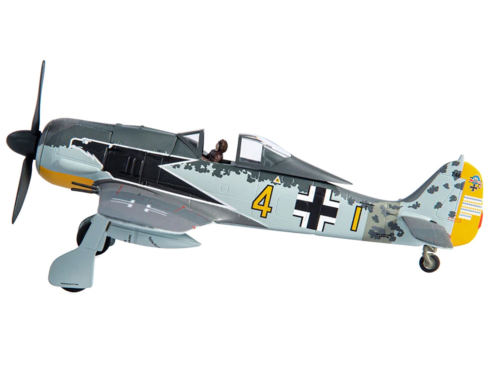 Focke-Wulf FW 190A-4 Fighter Aircraft "Major Siegfried Schnell Luftwaffe JG2 France" (1943) 1/72 Diecast Model by JC Wings
