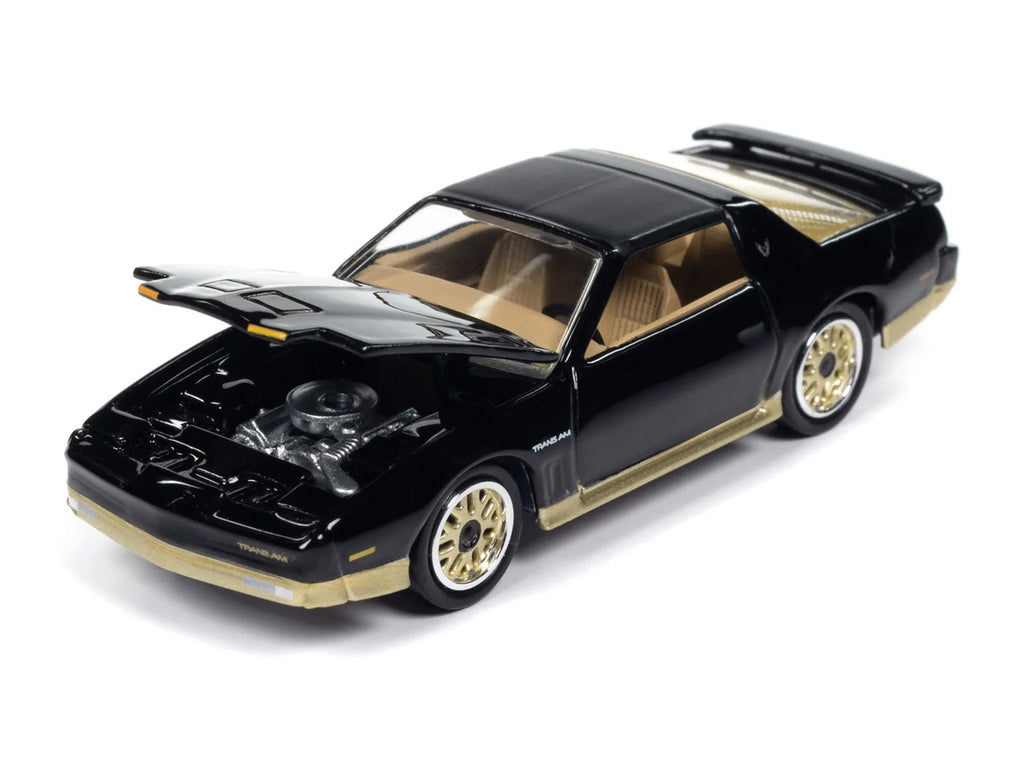 1986 Pontiac Firebird T/A Black with Champagne Gold Accents "Muscle Cars USA" Series 1/64 Diecast Model Car by Johnny Lightning
