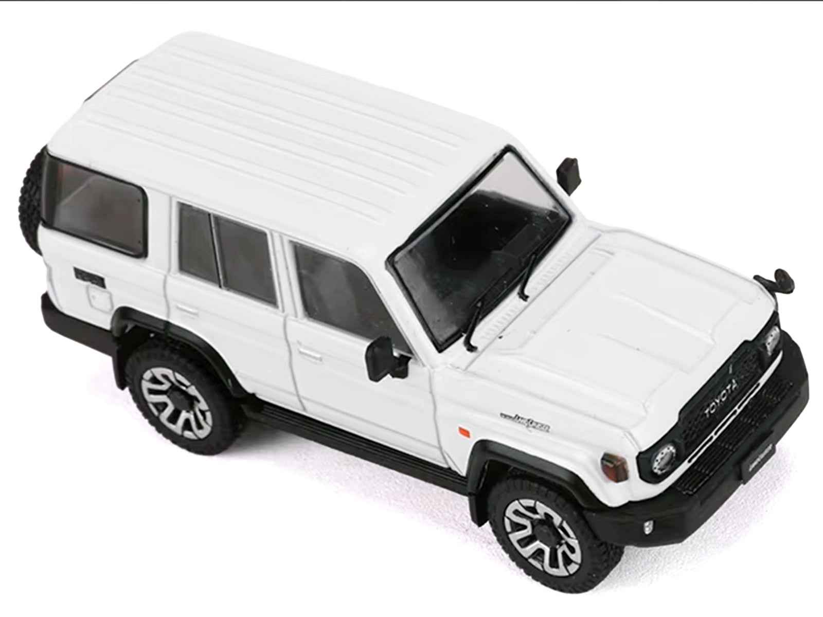 Toyota Land Cruiser (J76) RHD (Right Hand Drive) White 1/64 Diecast Model Car by GCD