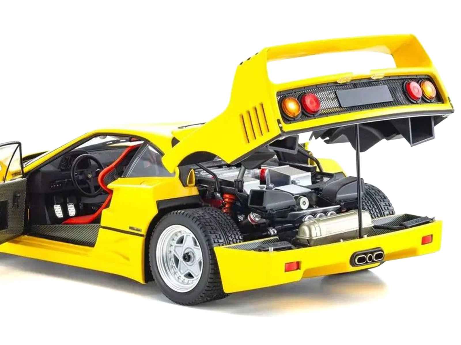 Ferrari F40 Yellow 1/18 Diecast Model Car by Kyosho