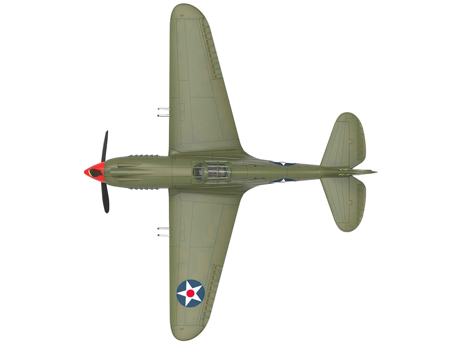 Curtiss P-40B Warhawk Aircraft "Hawaii" (1945) United States Army Air Forces "Planes of World War II" Series 1/72 Diecast Model Airplane by Luppa