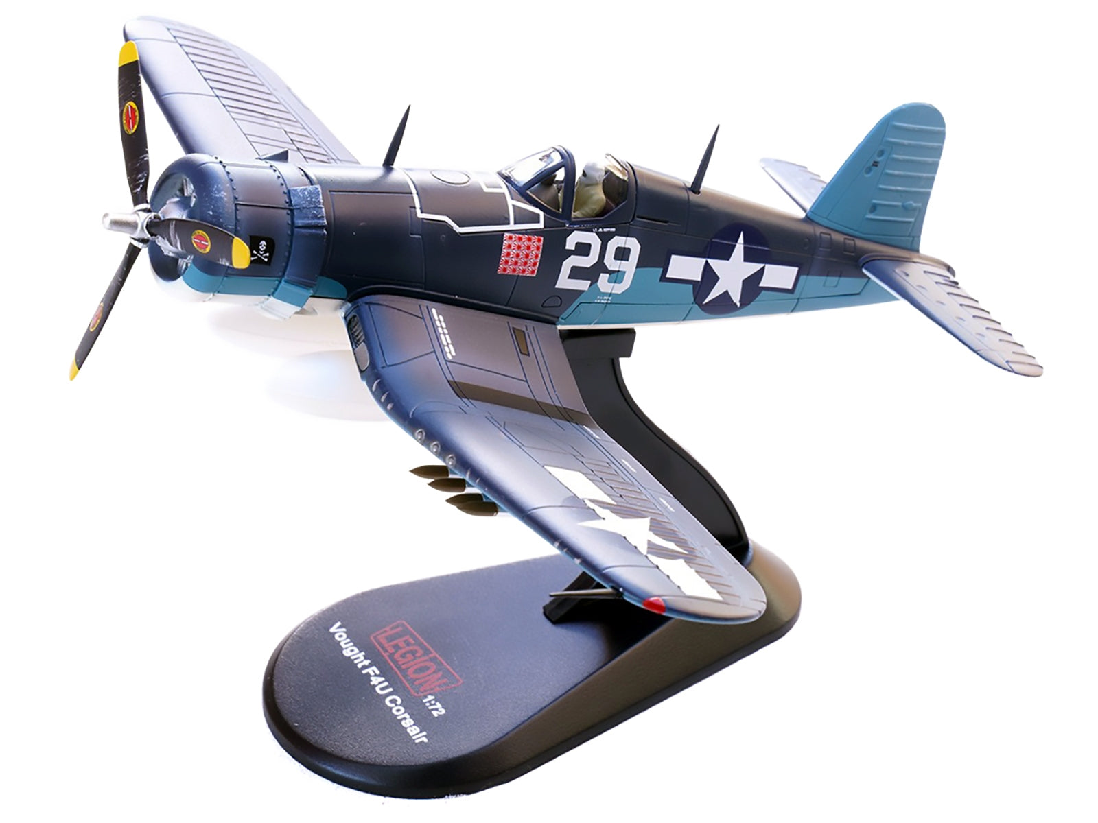 Vought F4U-1A Corsair Fighter Aircraft "Ace Ira Kepford VF-17 Jolly Rogers Bougainville Solomon Islands" (1944) United States Navy 1/72 Diecast Model by Legion