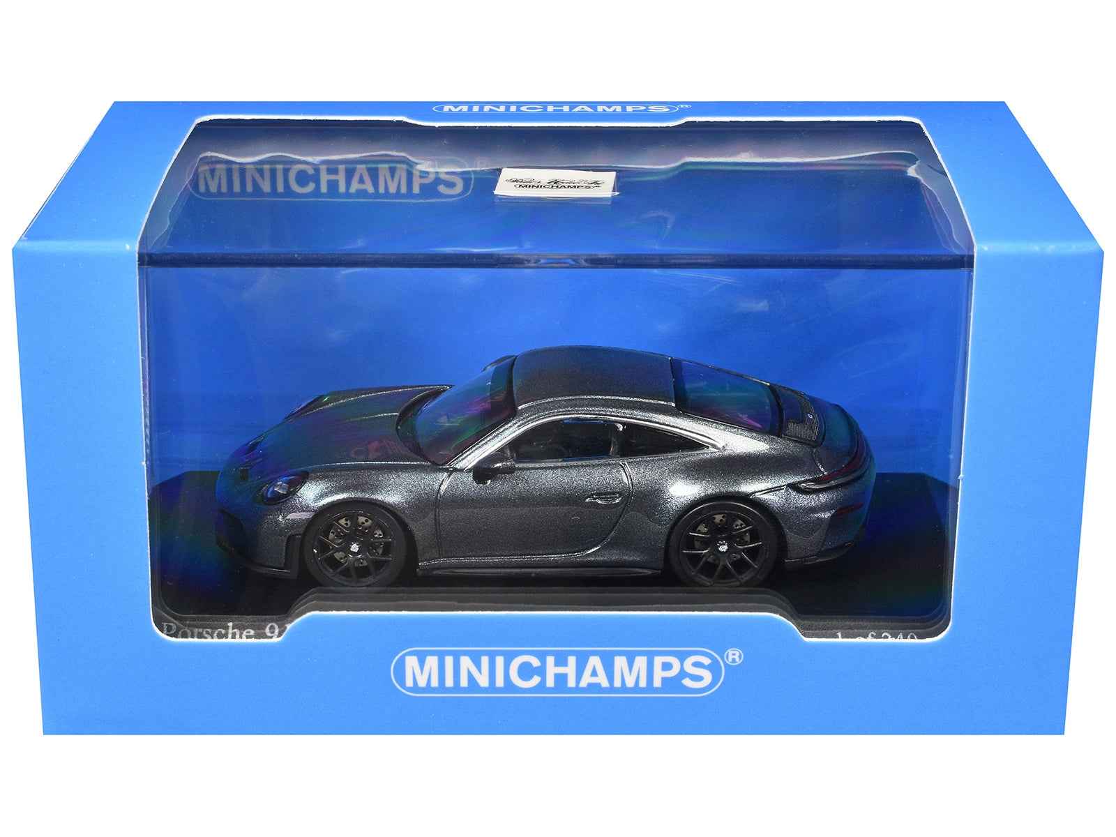 2025 Porsche 911 (992.2) GT3 Touring Gray Metallic Limited Edition to 240 pieces Worldwide 1/64 Diecast Model Car by Minichamps
