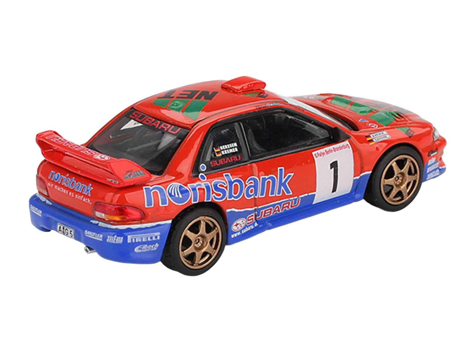Subaru Impreza WRC97 #1 Armin Kremer - Fred Berssen Champion "Deutsche Rallye Meisterschaft (DRM)" (1999) Limited Edition 1/64 Diecast Model Car by Mini GT