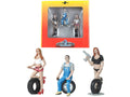 Andie, Derek and Michele Tire Brigade 3 piece Figurine Set 1/24 by Motorhead Miniatures