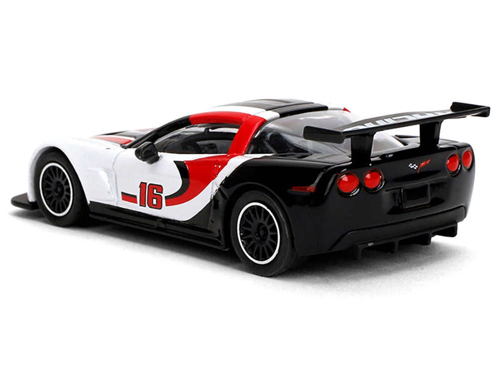 2005 Chevrolet Corvette C6R #16 White with Black and Red Graphics "Collection" Series 1/64 Diecast Model Car by Majorette