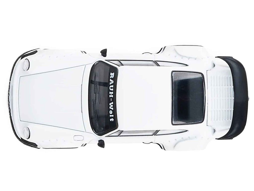 RWB 930 Matt White with Black Stripes 1/64 Diecast Model Car by Model Model