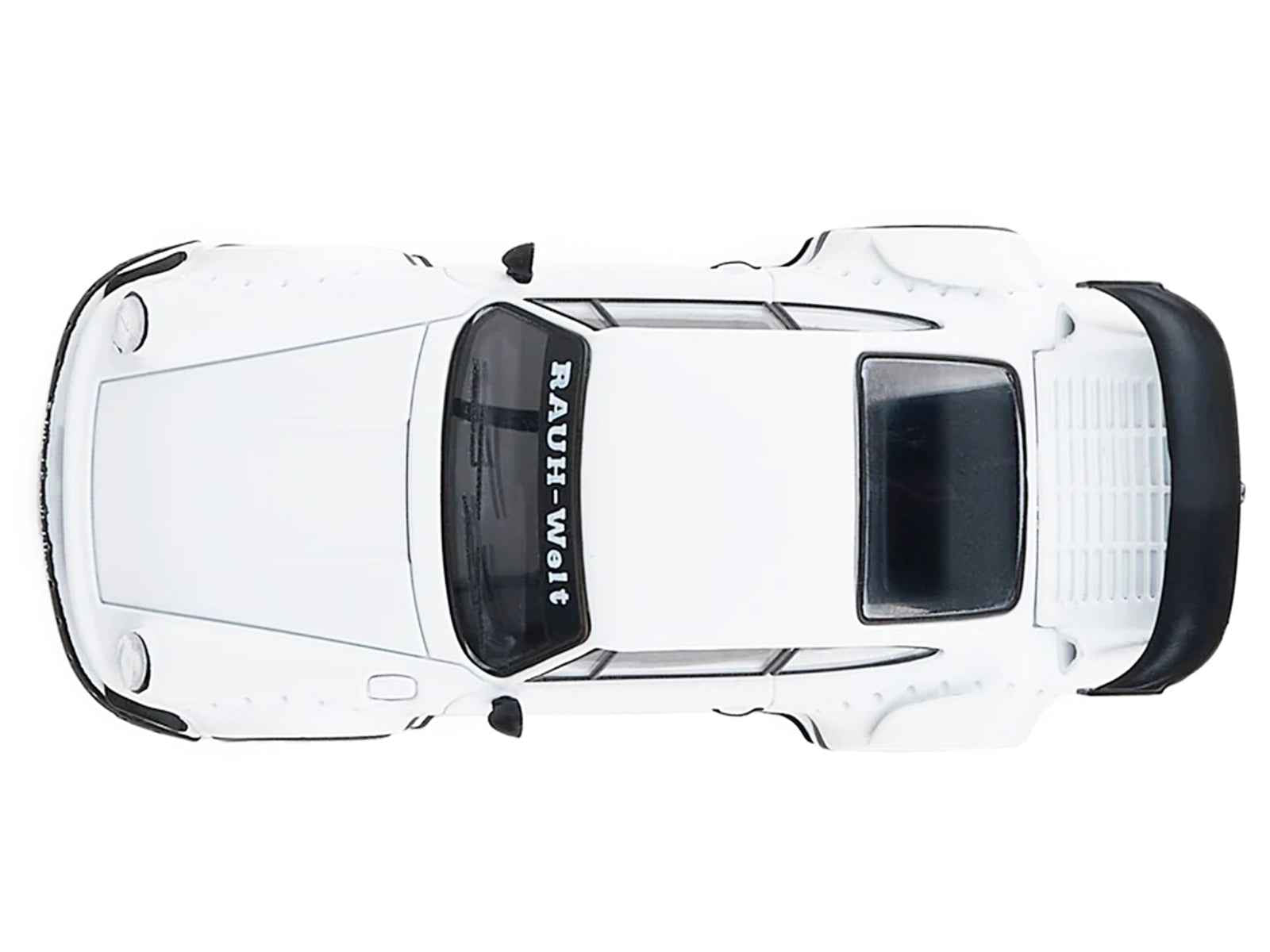 RWB 930 Matt White with Black Stripes 1/64 Diecast Model Car by Model Model