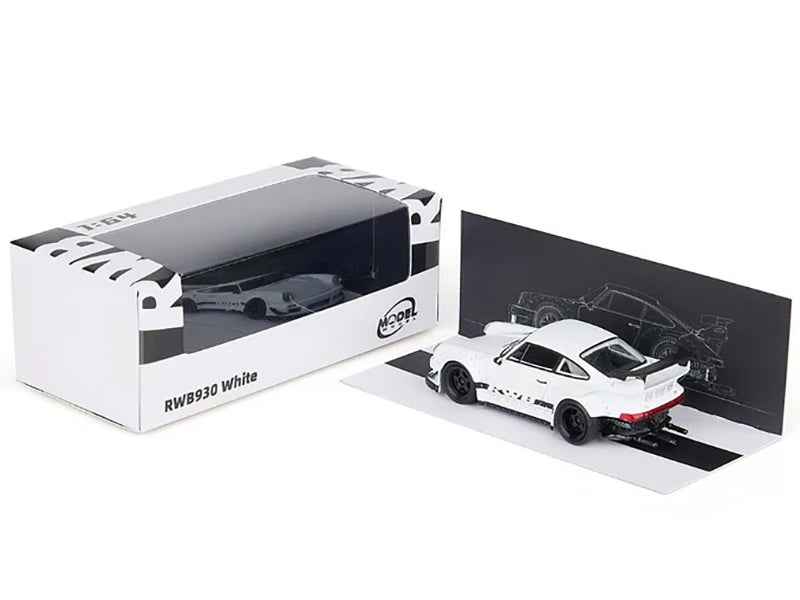 RWB 930 Matt White with Black Stripes 1/64 Diecast Model Car by Model Model