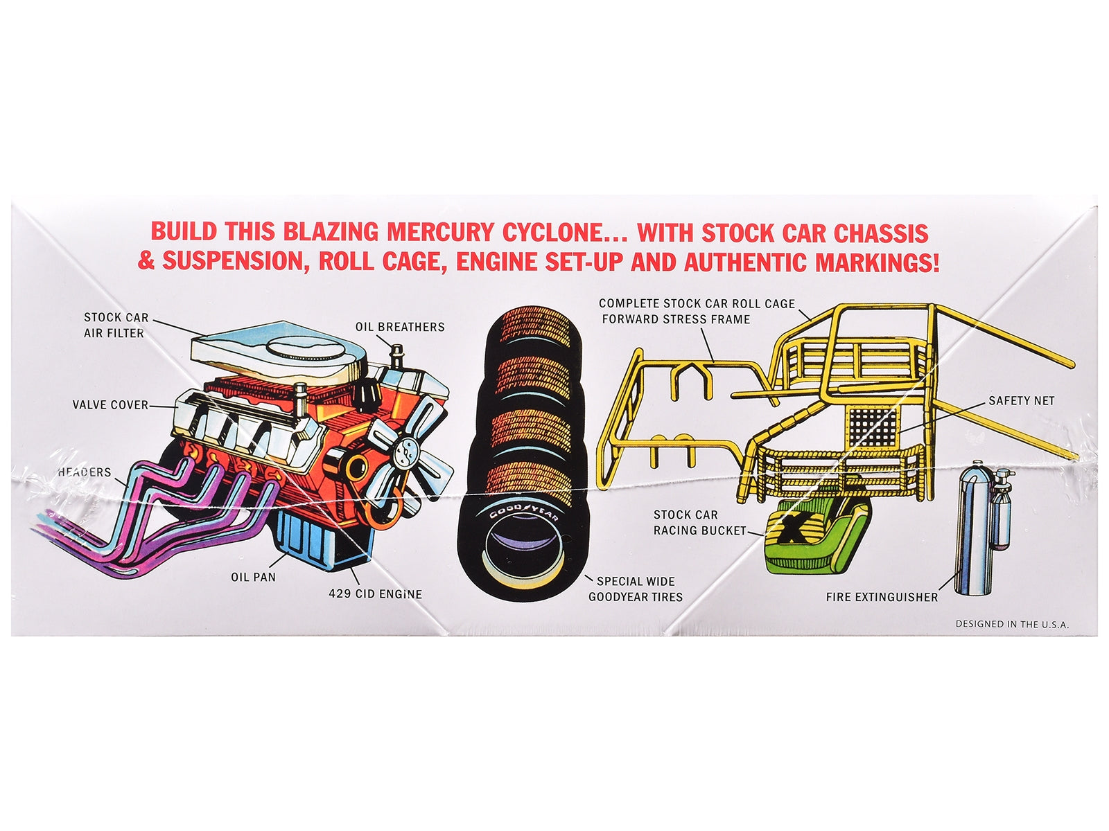 Skill 2 Model Kit 1971 Mercury Cyclone Stock Car 1/25 Scale Model by MPC