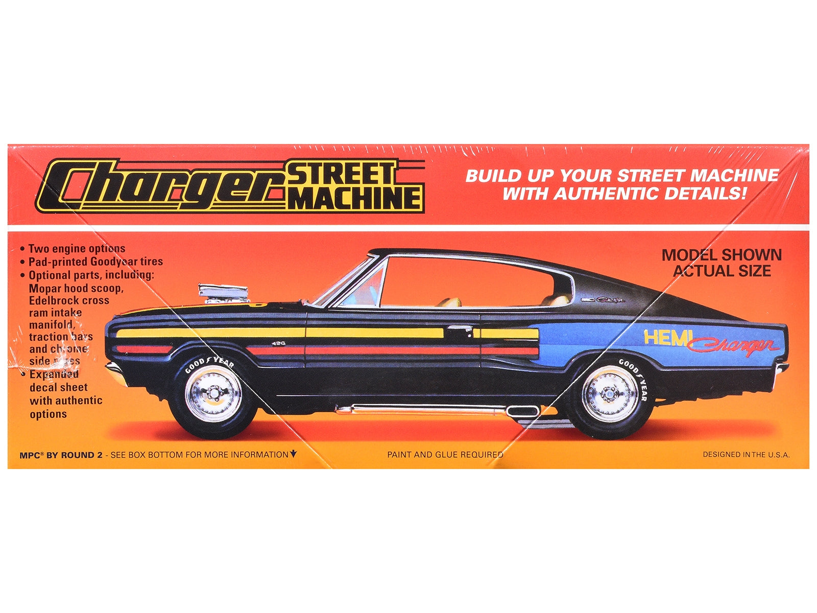 Skill 2 Model Kit 1967 Dodge Charger Street Machine 1/25 Scale Model by MPC