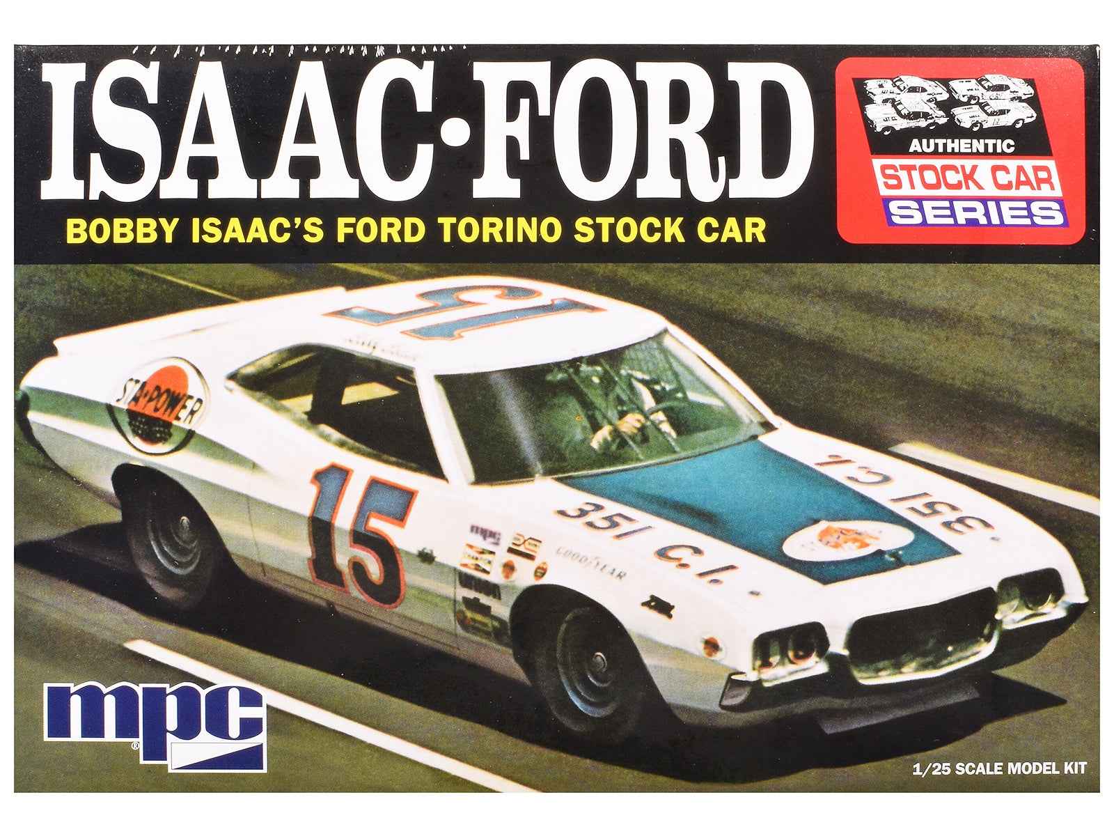 Skill 2 Model Kit 1972 Ford Torino Stock Car "Bobby Isaac" 1/25 Scale Model by MPC