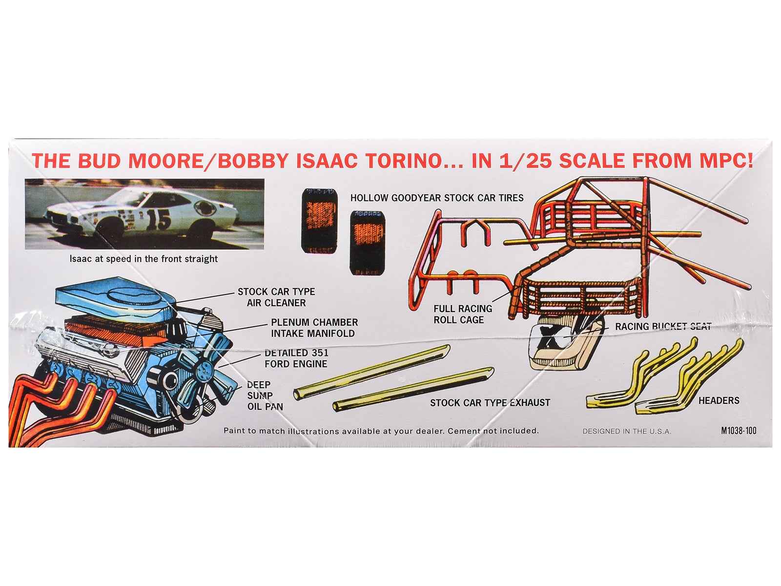 Skill 2 Model Kit 1972 Ford Torino Stock Car "Bobby Isaac" 1/25 Scale Model by MPC