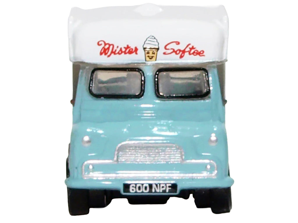 Bedford CA Ice Cream Van "Mister Softee" Light Blue with White Top 1/148 (N) Scale Diecast Model Car by Oxford Diecast
