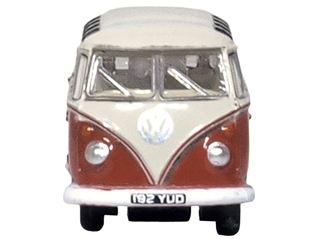 Volkswagen T1 Samba Bus Sealing Wax Red and Gray 1/148 (N) Scale Diecast Model Car by Oxford Diecast