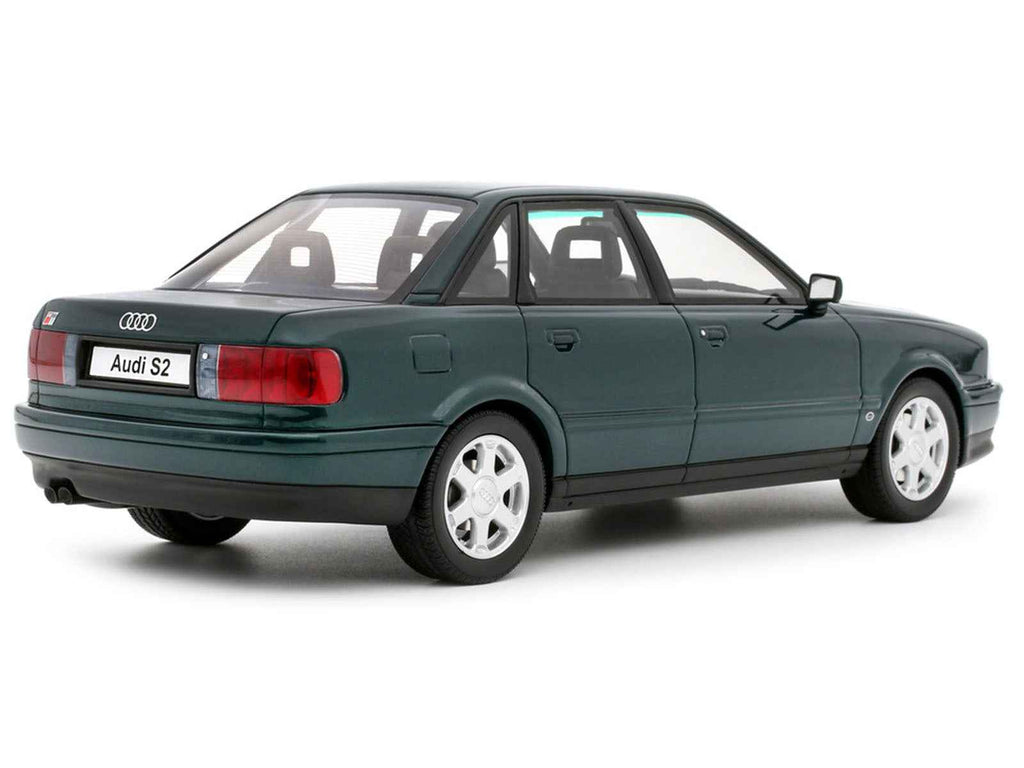 1993 Audi S2 Sedan Emerald Green Metallic Limited Edition to 2000 pieces Worldwide 1/18 Model Car by Otto Mobile