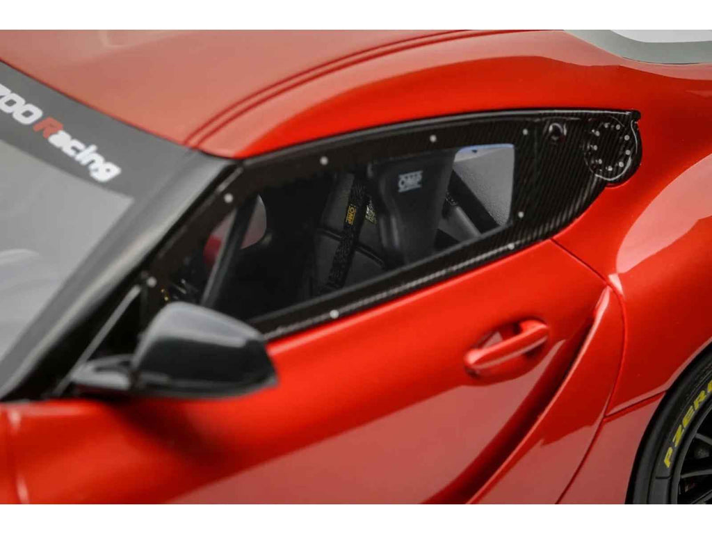 2023 Toyota Supra GT4 100 Edition Plasma Orange Metallic Limited Edition to 999 pieces Worldwide 1/18 Model Car by Otto Mobile