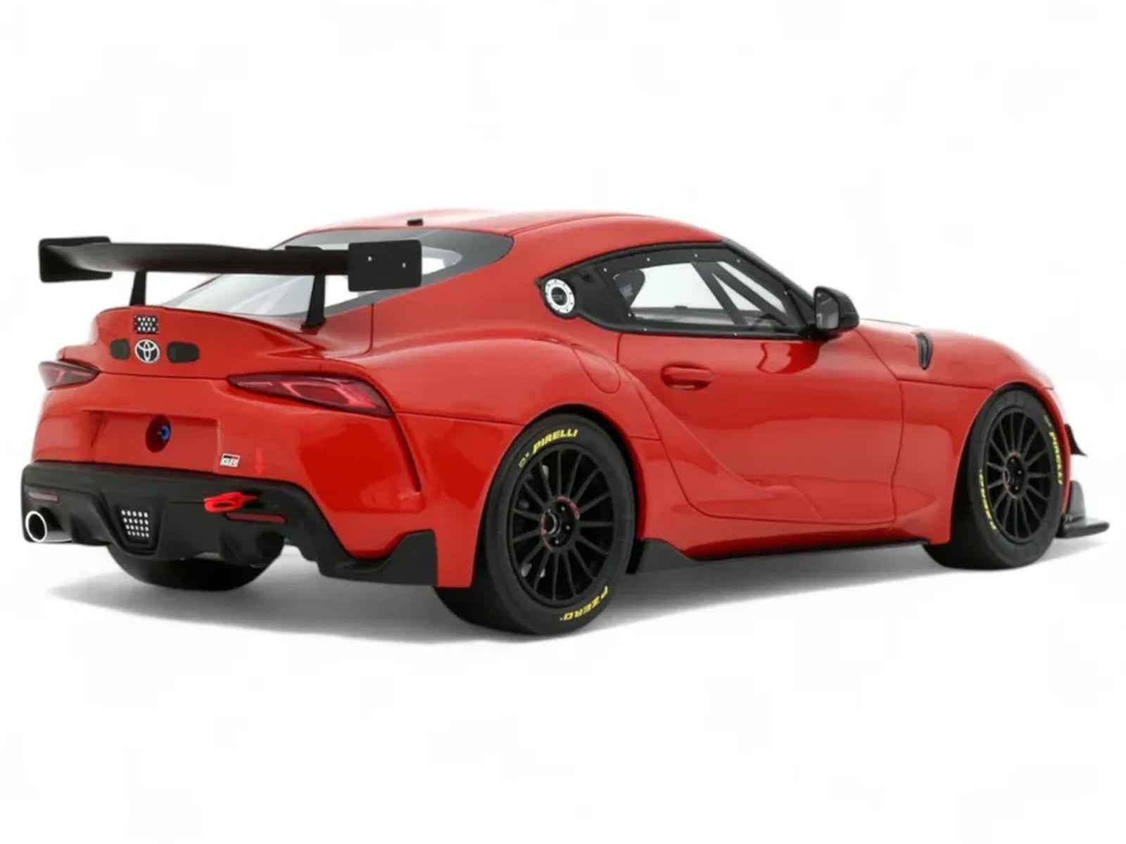 2023 Toyota Supra GT4 100 Edition Plasma Orange Metallic Limited Edition to 999 pieces Worldwide 1/18 Model Car by Otto Mobile