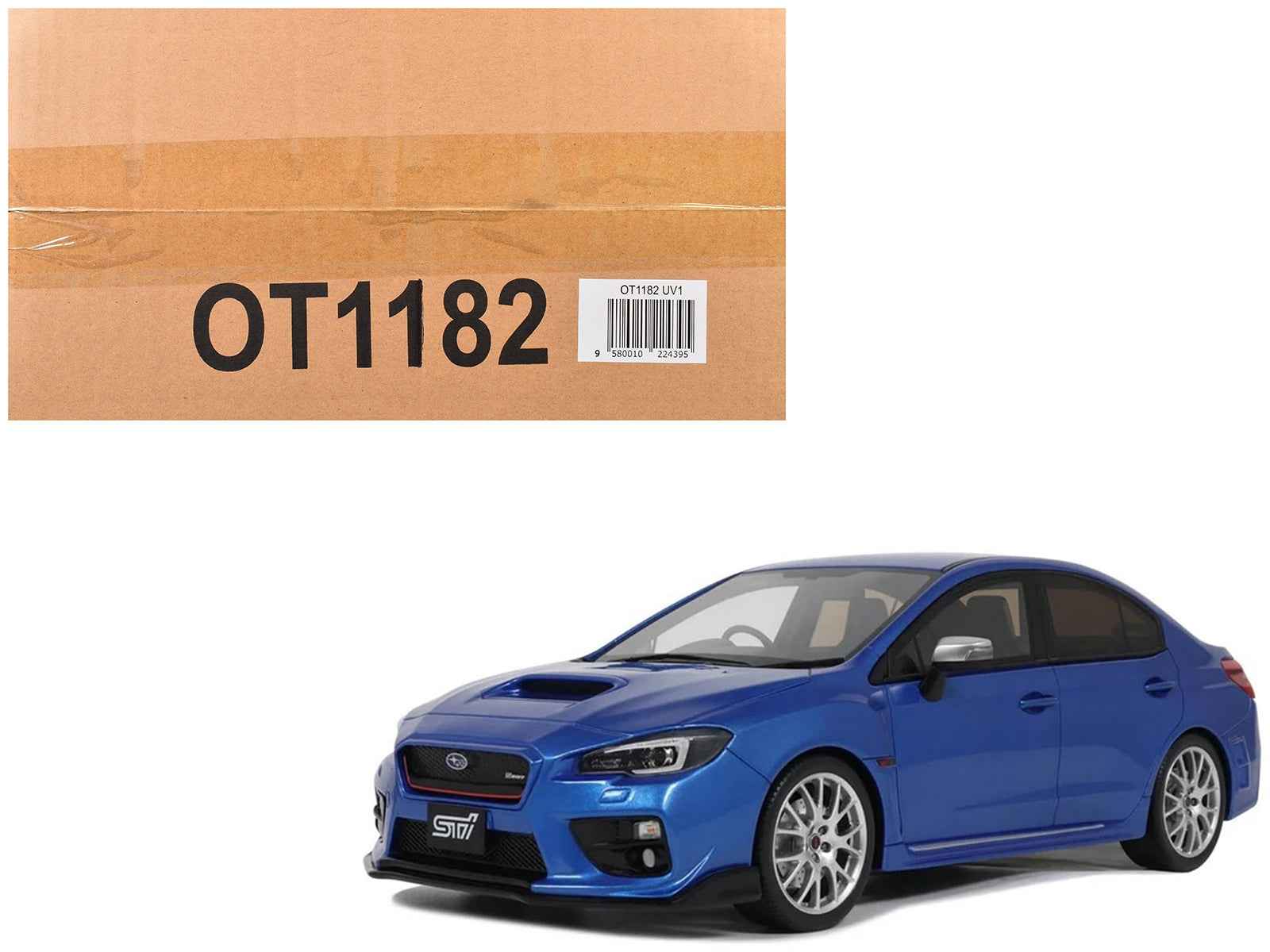 2015 Subaru WRX Sti S207 RHD (Right Hand Drive) Blue Pearl Metallic Limited Edition to 2000 pieces Worldwide 1/18 Model Car by Otto Mobile