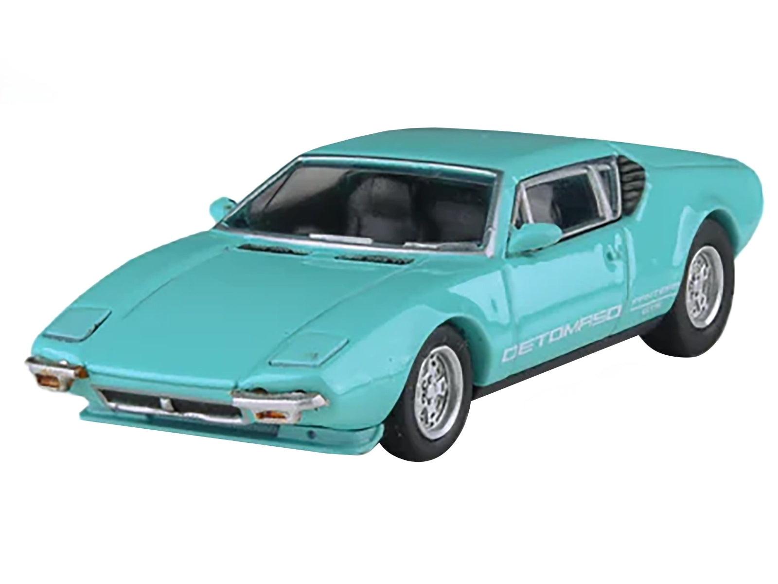 1972 De Tomaso Pantera Verde Aqua 1/64 Diecast Model Car by Paragon Models