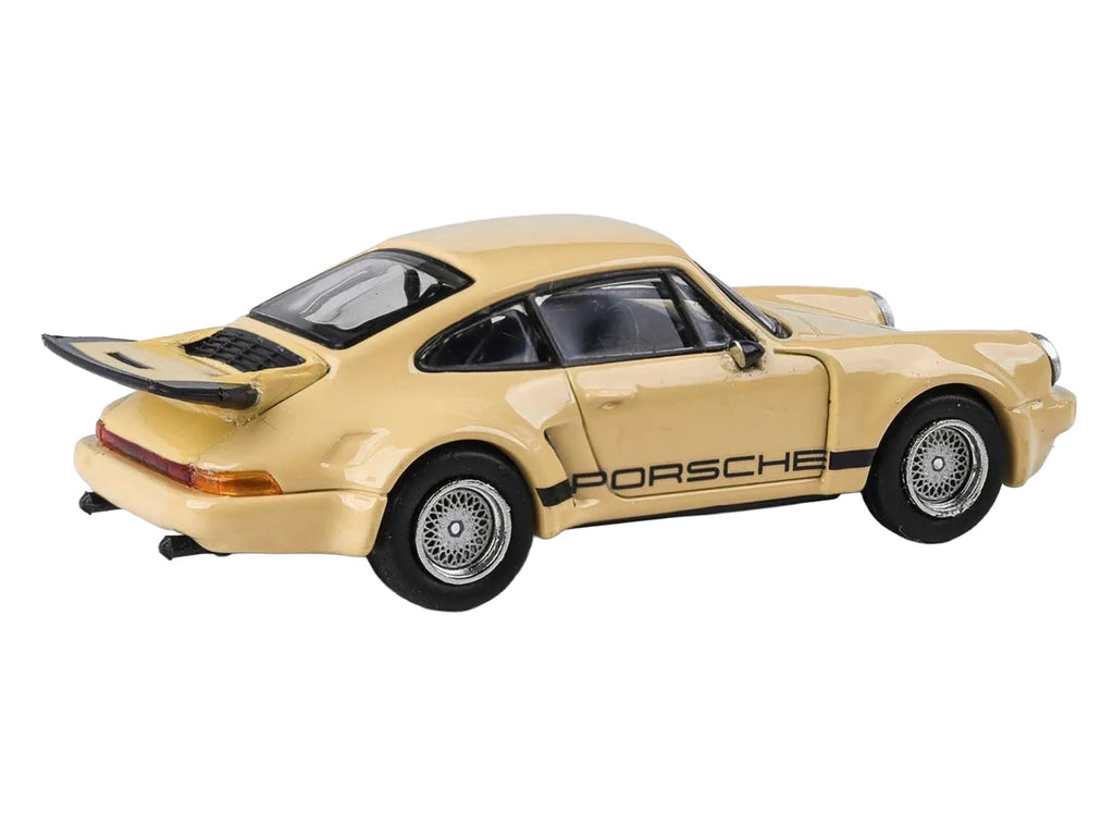 Porsche 911 Carrera RSR 3.0 Sahara Beige with Black Stripes 1/64 Diecast Model Car by Paragon
