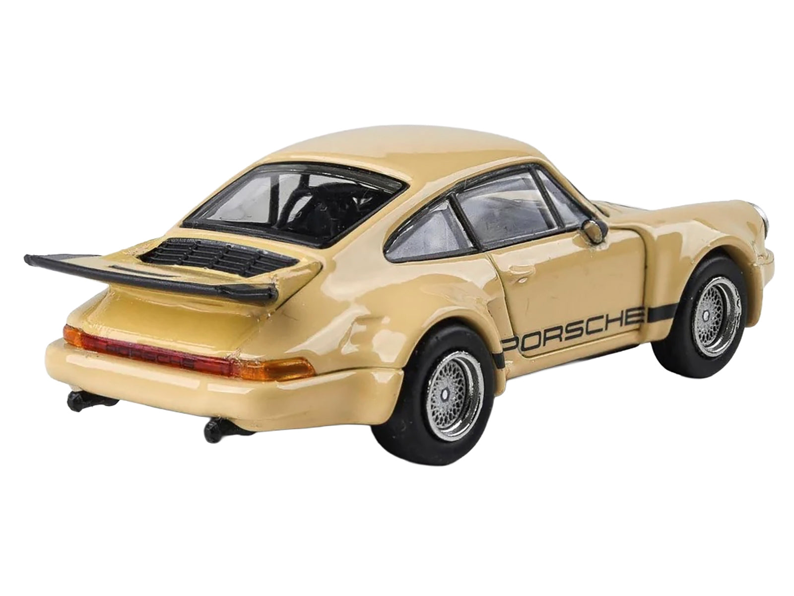 Porsche 911 Carrera RSR 3.0 Sahara Beige with Black Stripes 1/64 Diecast Model Car by Paragon
