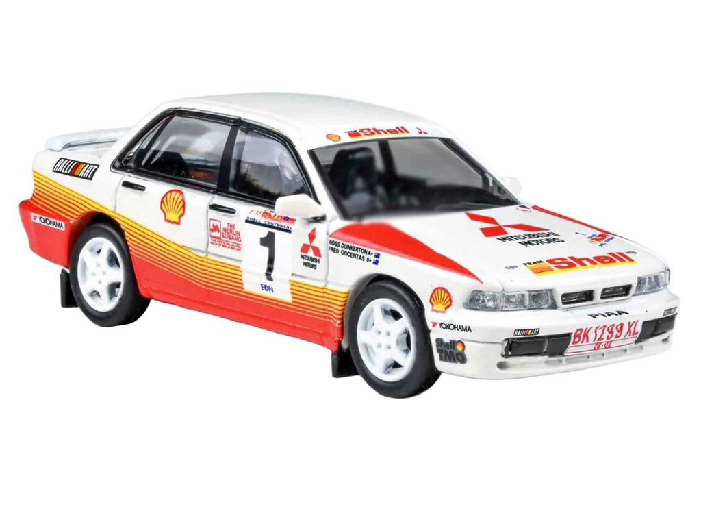 Mitsubishi Galant VR-4 RHD (Right Hand Drive) #1 Ross Dunkerton - Fred Gocentas Winner "APRC Rally Malaysia" (1991) 1/64 Diecast Model Car by Paragon Models