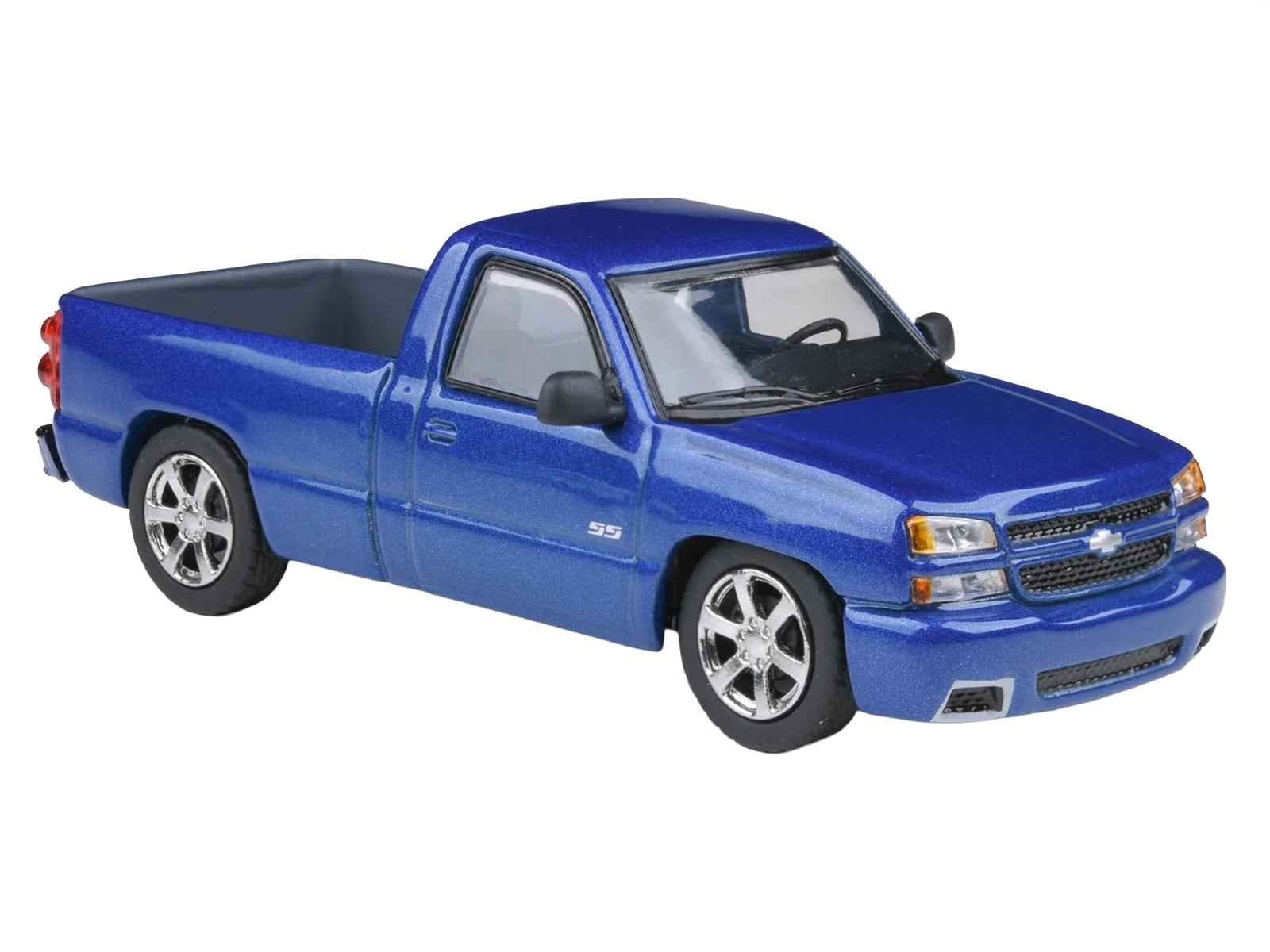 2006 Chevrolet Silverado 'Cateye' Pickup Truck Ming Blue Metallic 1/64 Diecast Model Car by Paragon Models