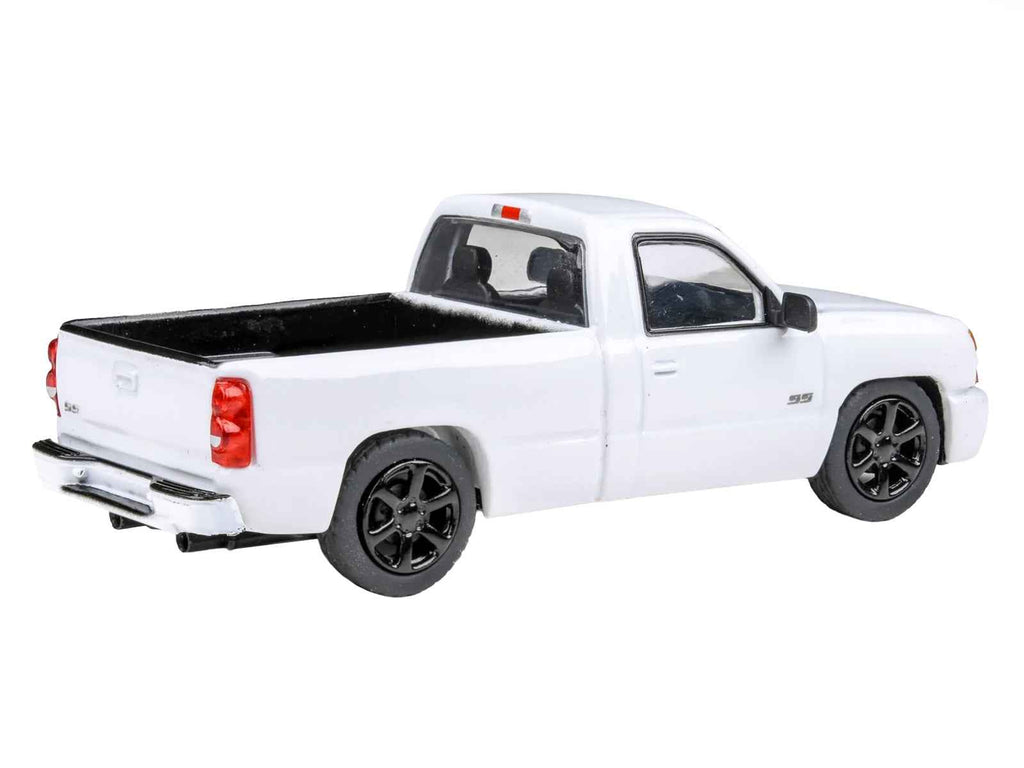 2006 Chevrolet Silverado 'Cateye' Pickup Truck Summit White 1/64 Diecast Model Car by Paragon Models