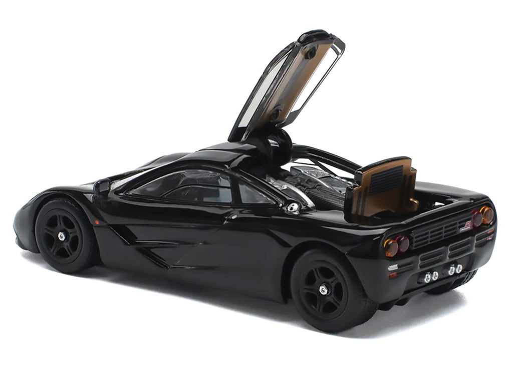 McLaren F1 Jet Black 1/64 Diecast Model Car by Pop Race
