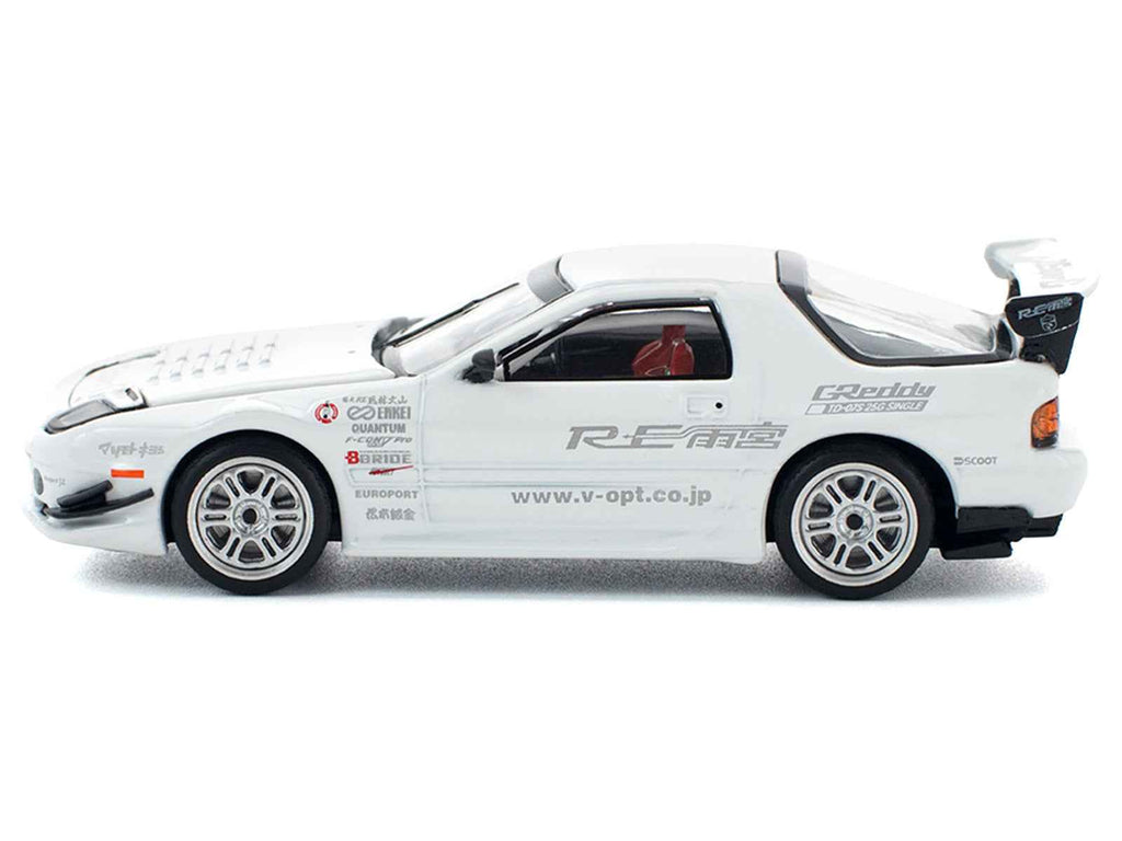 Mazda RX7 (FC3S) RE Amemiya RHD (Right Hand Drive) White 1/64 Diecast Model Car by Pop Race