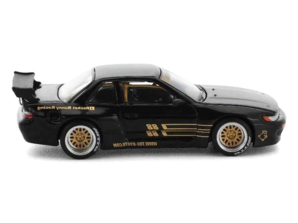 Pandem S13 RHD (Right Hand Drive) Black with Gold Accents 1/64 Diecast Model Car by Pop Race