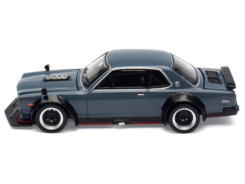 Skyline GT-R V8 Drift "Hakosuka" RHD (Right Hand Drive) Gray "Tokyo Auto Salon Hong Kong 2025" Special Edition 1/64 Diecast Model Car by Pop Race