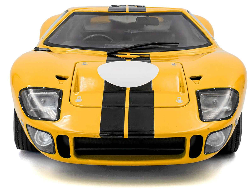 1968 Ford GT40 MK1 Yellow with Black Stripes "Competition" Series 1/18 Diecast Model Car by Solido