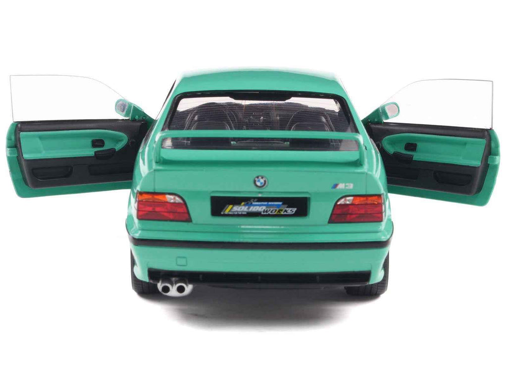 1991 BMW E36 M3 "Solido Works" Mint Green with Mint Green Interior 1/18 Diecast Model Car by Solido