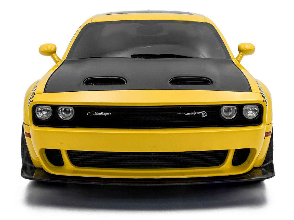 2023 Dodge Challenger SRT Hellcat Redeye Widebody Taxi "NYC Hellcab" Yellow with Black Hood and Graphics 1/18 Diecast Model Car by Solido