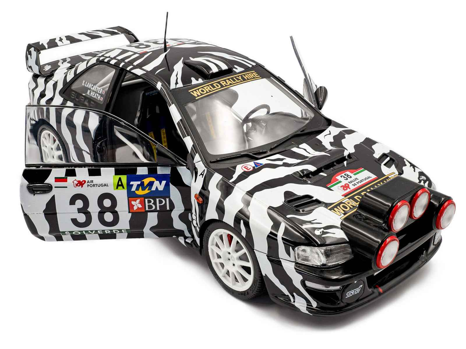 Subaru Impreza S5 WRC99 #38 Nigel Heath - Steve Lancaster "Rallye de Portugal" (2001) "Competition" Series 1/18 Diecast Model Car by Solido