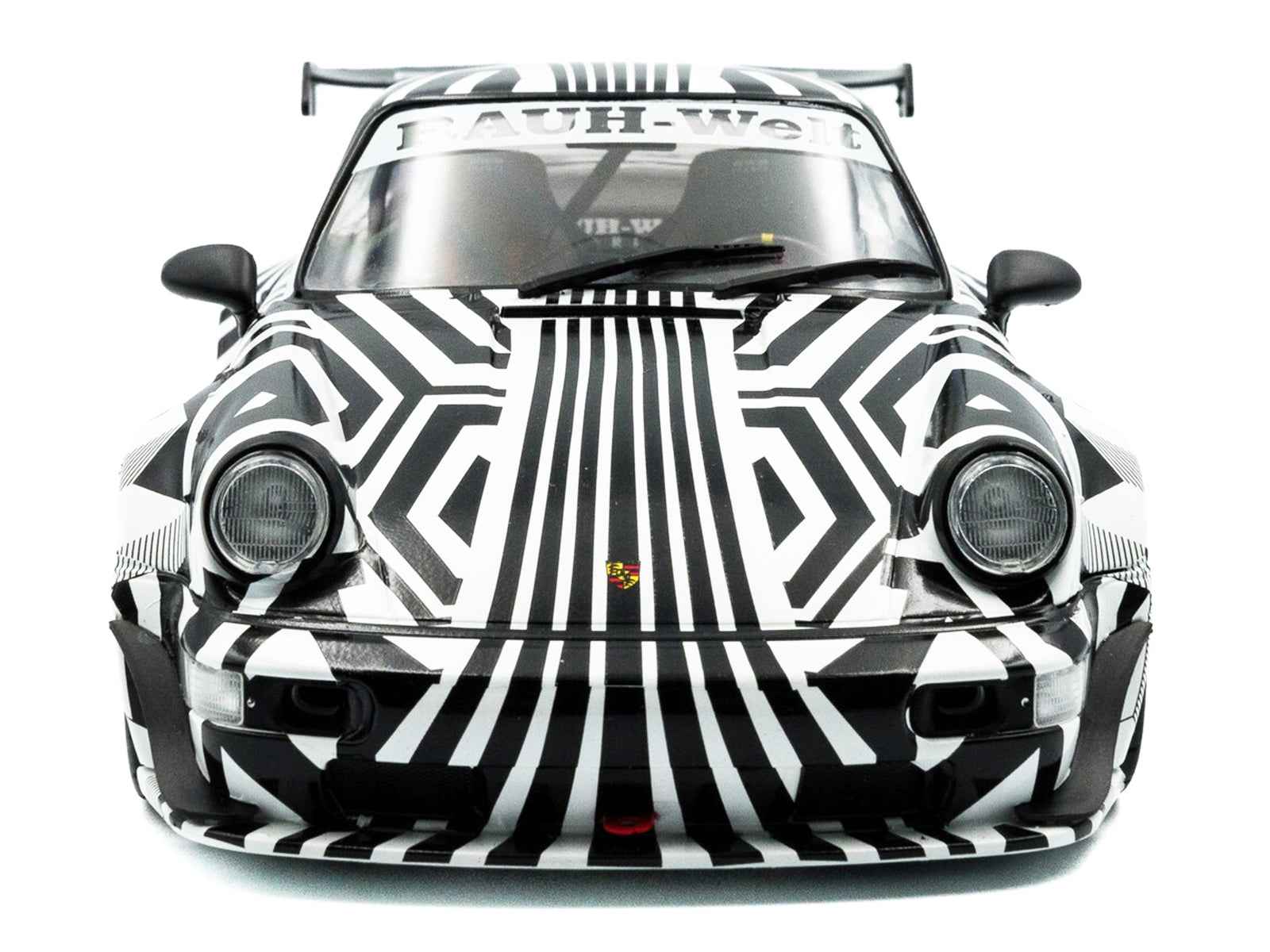 2022 RWB Bodykit #13 "The Zebra" Black and White Striped 1/18 Diecast Model Car by Solido