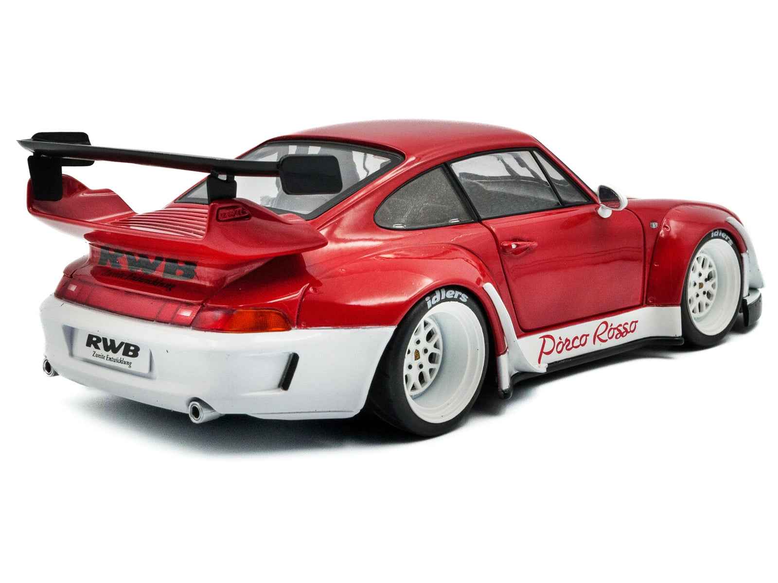 2020 RWB Bodykit "Porco Rosso" Red and White 1/18 Diecast Model Car by Solido