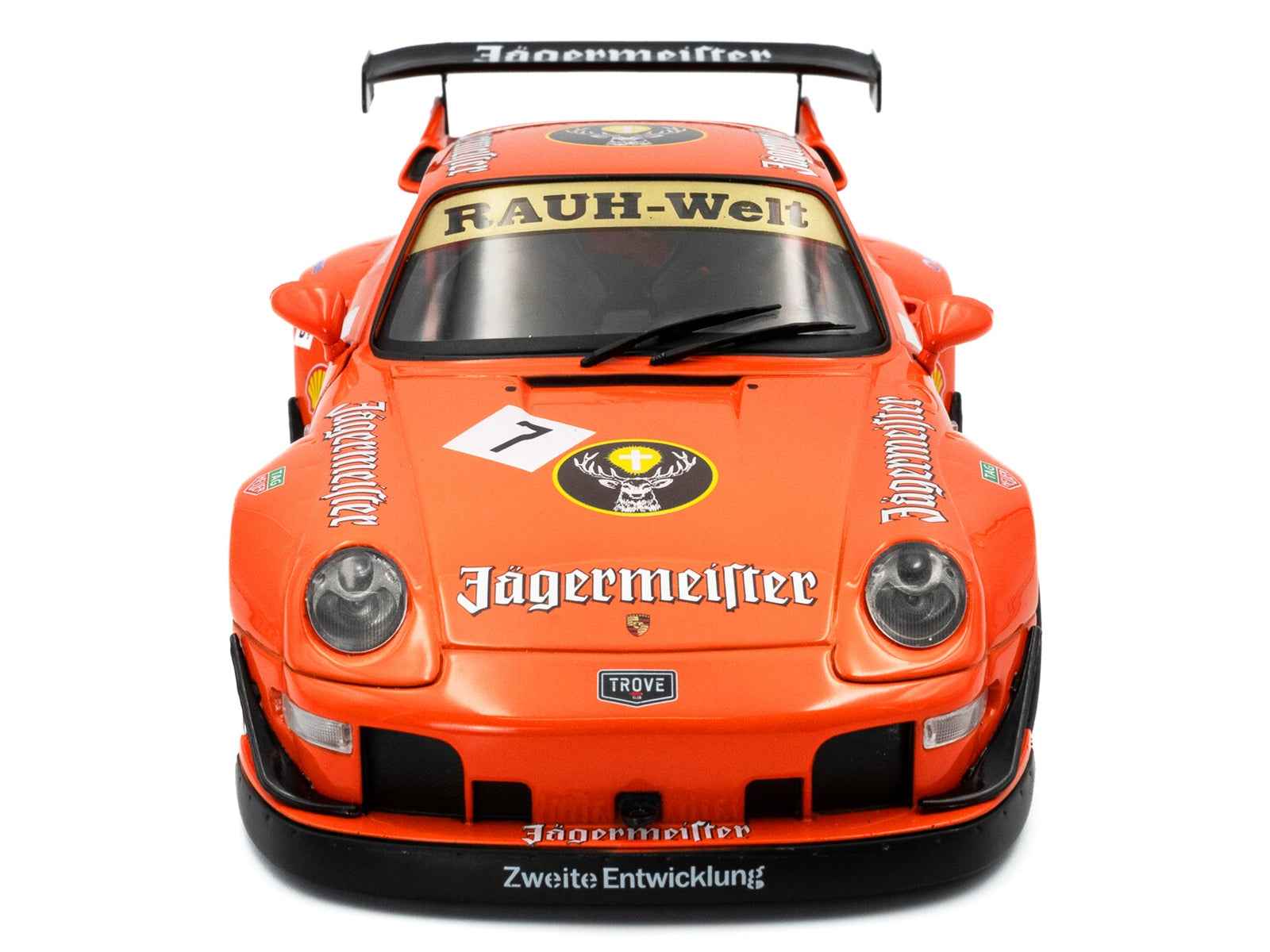 2020 RWB Bodykit #7 "Jagermeister" Orange with Graphics 1/18 Diecast Model Car by Solido