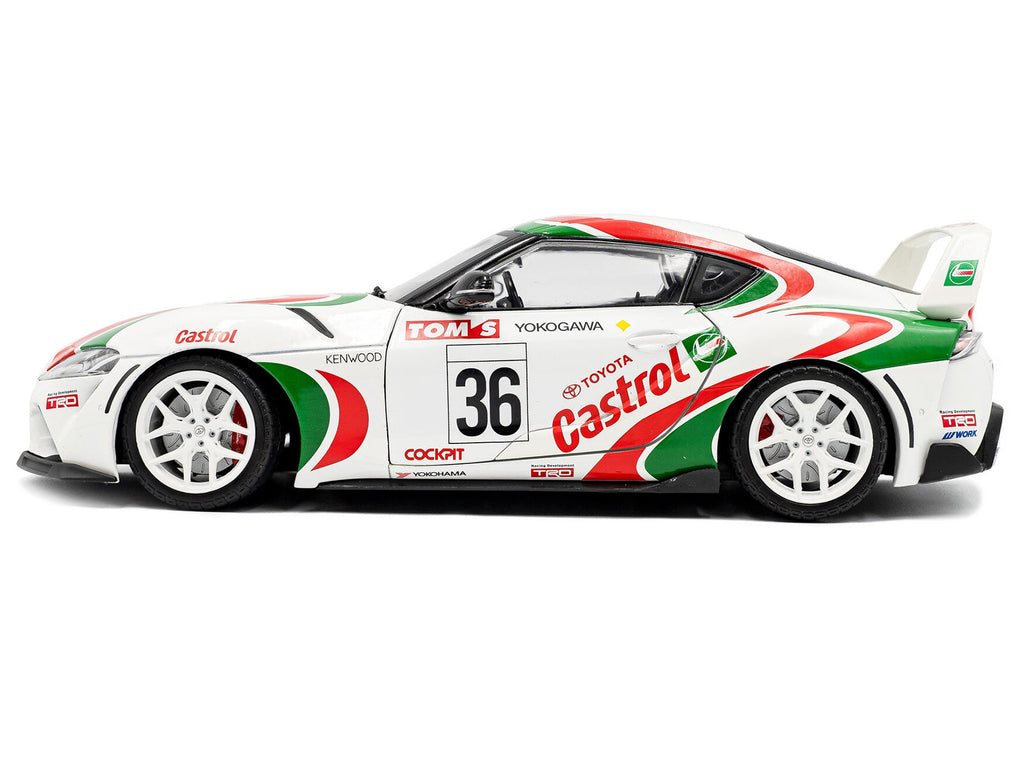 2024 Toyota GR Supra #36 "Toyota Racing Tribute" White with Green and Red Graphics 1/18 Diecast Model Car by Solido